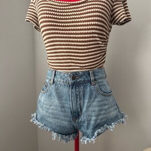 RVCA Jean fringe shorts